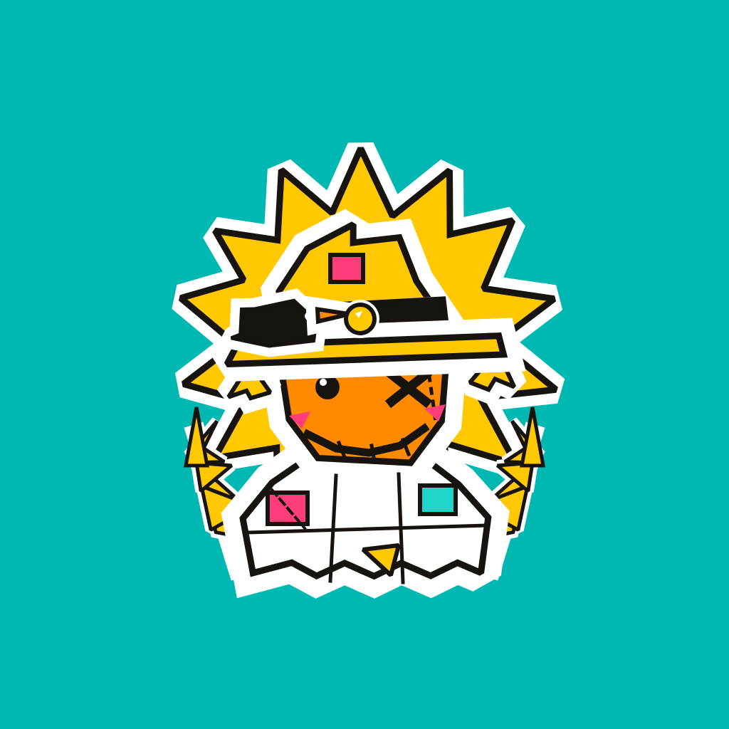 Harvex mascot sticker